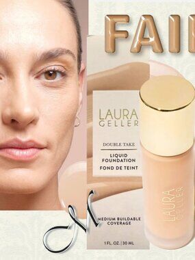 Laura Geller Double Take Liquid Foundation* ~ Fair (Light) 30ml NIB #00036